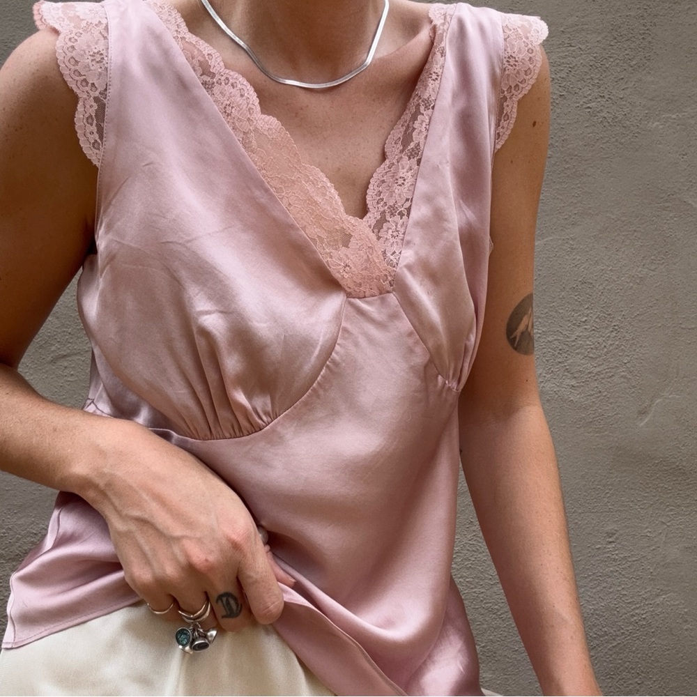 •SOLD• Y2K Ann Taylor Loft Silk Babydoll Camisole - Picture 3 of 7